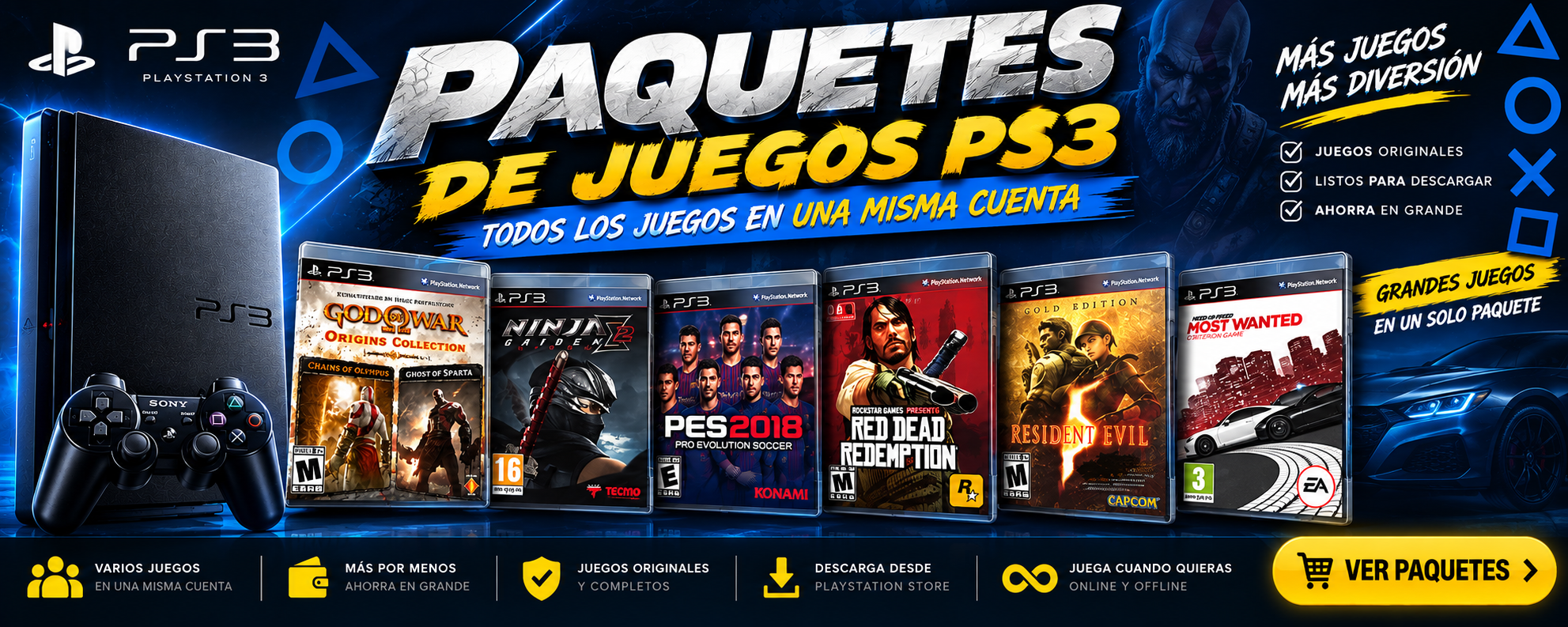 Paquetes de juegos PS3